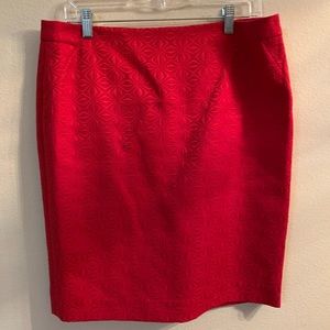Red midi skirt. NWT